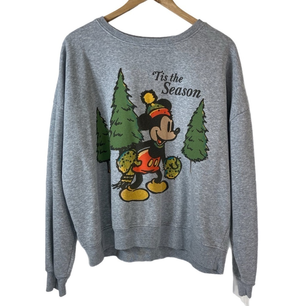 Disney grey Mickey Mouse Christmas sweatshirt